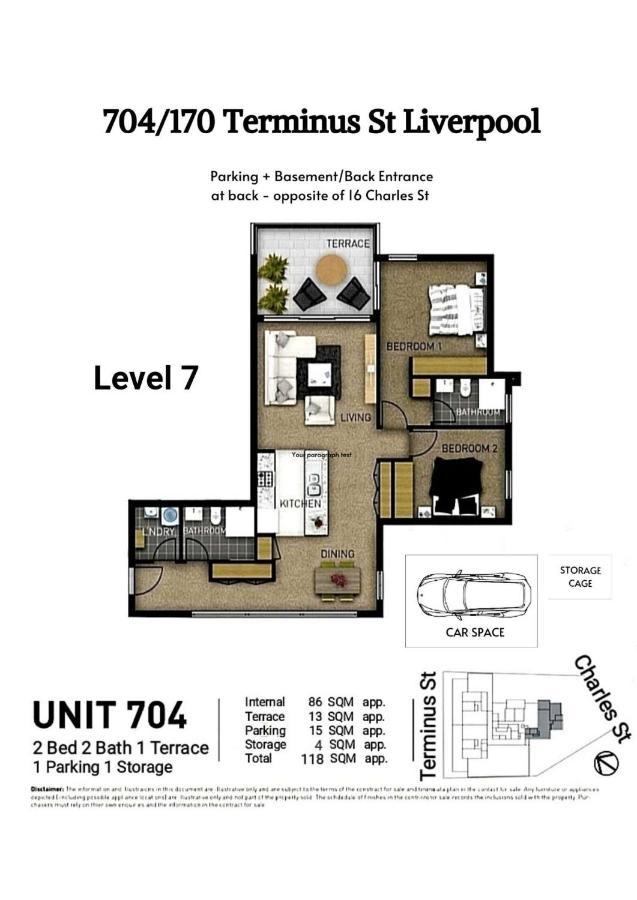 Modern 2 Bedroom & 2 Bathroom Apartment With Stunning Sydney Cbd & Skyline Views! Liverpool Exterior photo